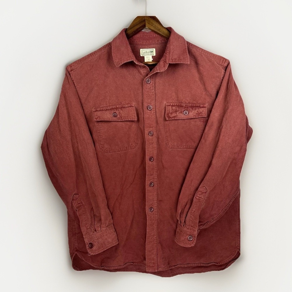 LL Bean Flannel Men's Large Chamois Workwear Vintage USA Shacket